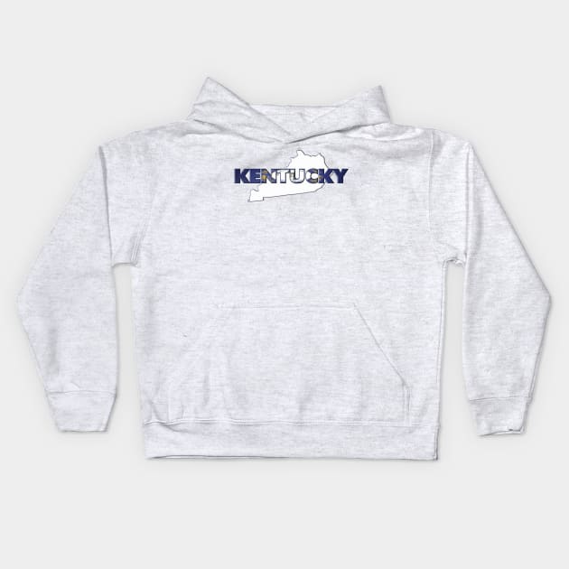 Kentucky Colored State Letters Kids Hoodie by m2inspiration